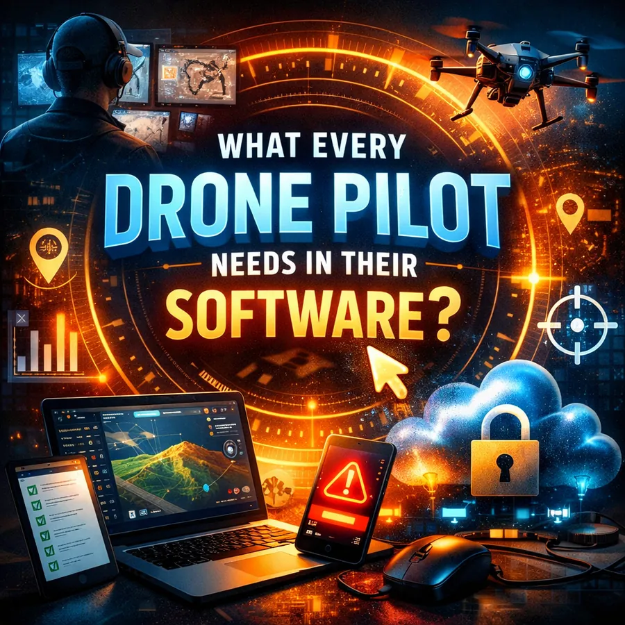 FlightDeck UAS operations software dashboard showing flight logs, weather data, and site management tools